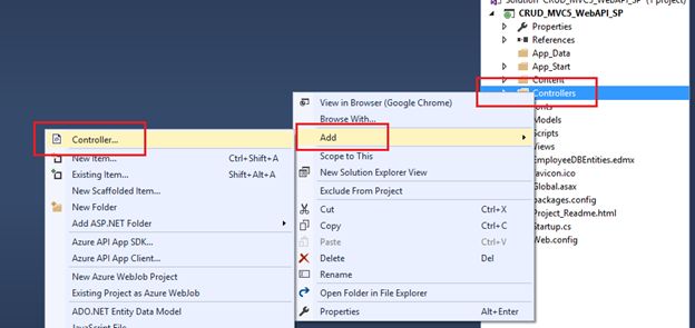 add Web API controller